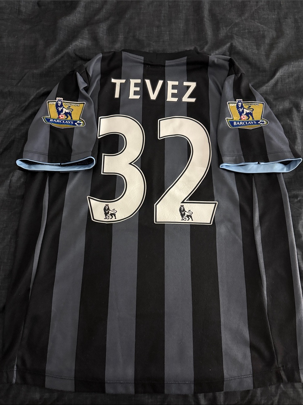 RARE Manchester City #32 Carlos Tevez 2012-13 Umbro Away Premier League Jersey